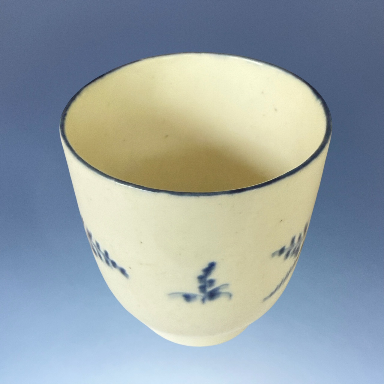 C18th French Soft Paste Porcelain Coffee Cup -Chantilly. - Image 4