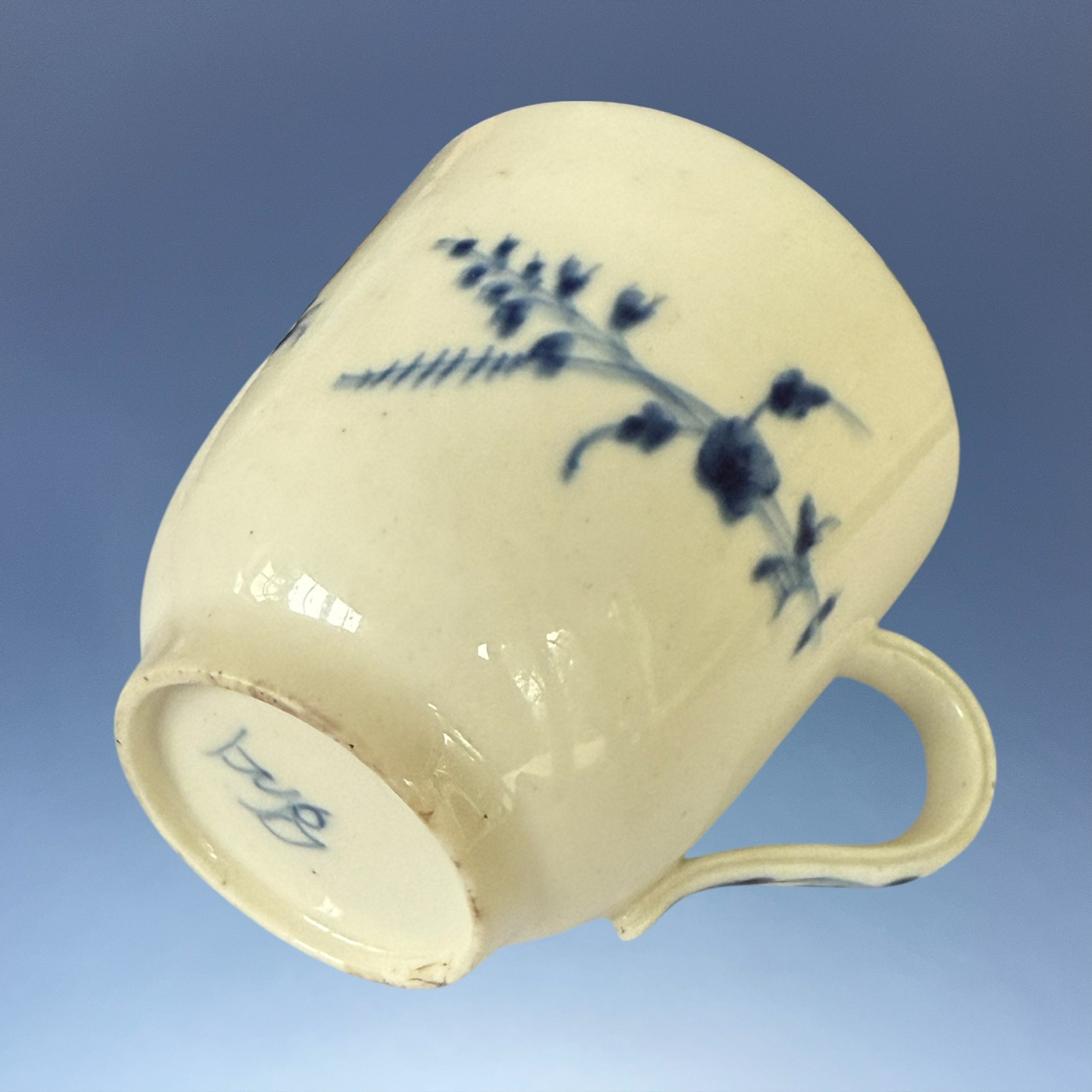 C18th French Soft Paste Porcelain Coffee Cup -Chantilly. - Image 5