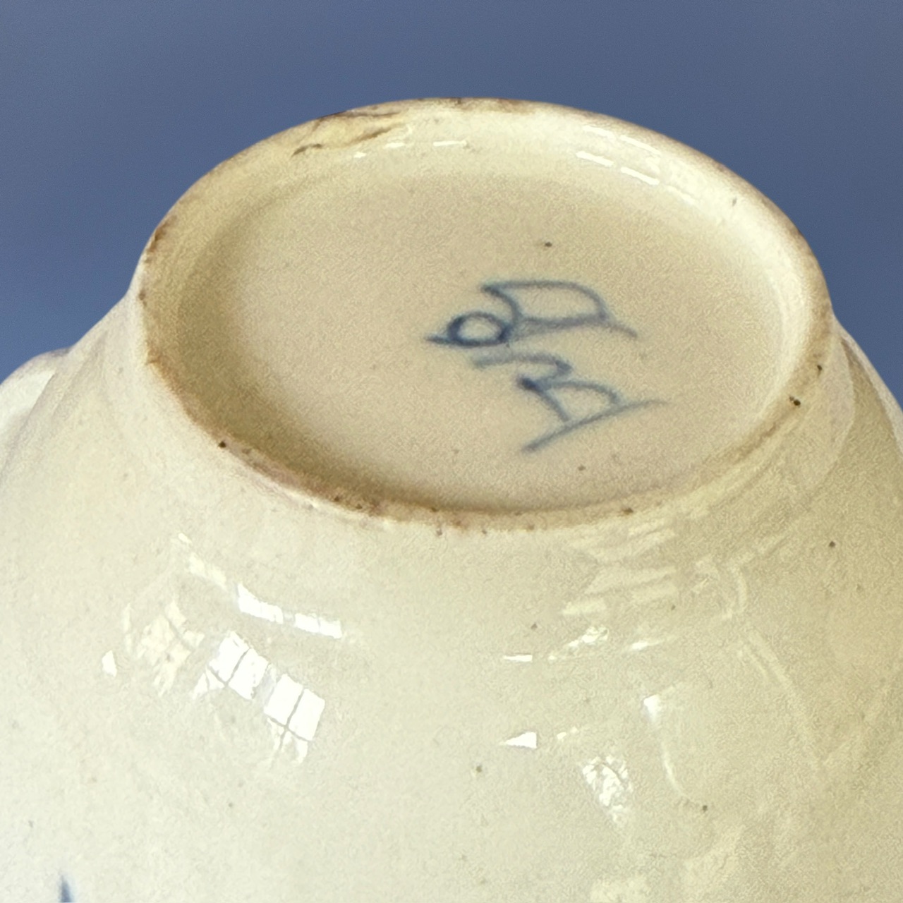 C18th French Soft Paste Porcelain Coffee Cup -Chantilly. - Image 7