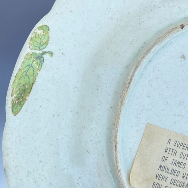 C18th BOW Porcelain Pate - Fruiting Vines & Cut Fruit - Image 3