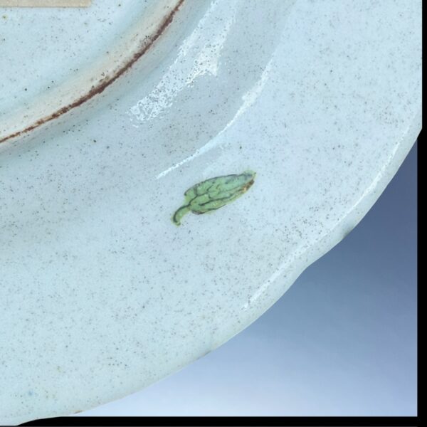 C18th BOW Porcelain Pate - Fruiting Vines & Cut Fruit - Image 2