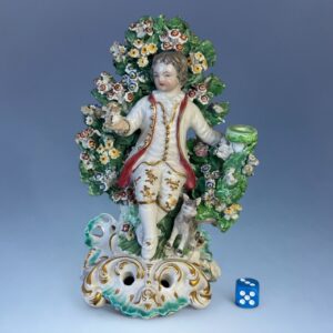 (Clearance) C18th DERBY Figure of a Boy with a Dog
