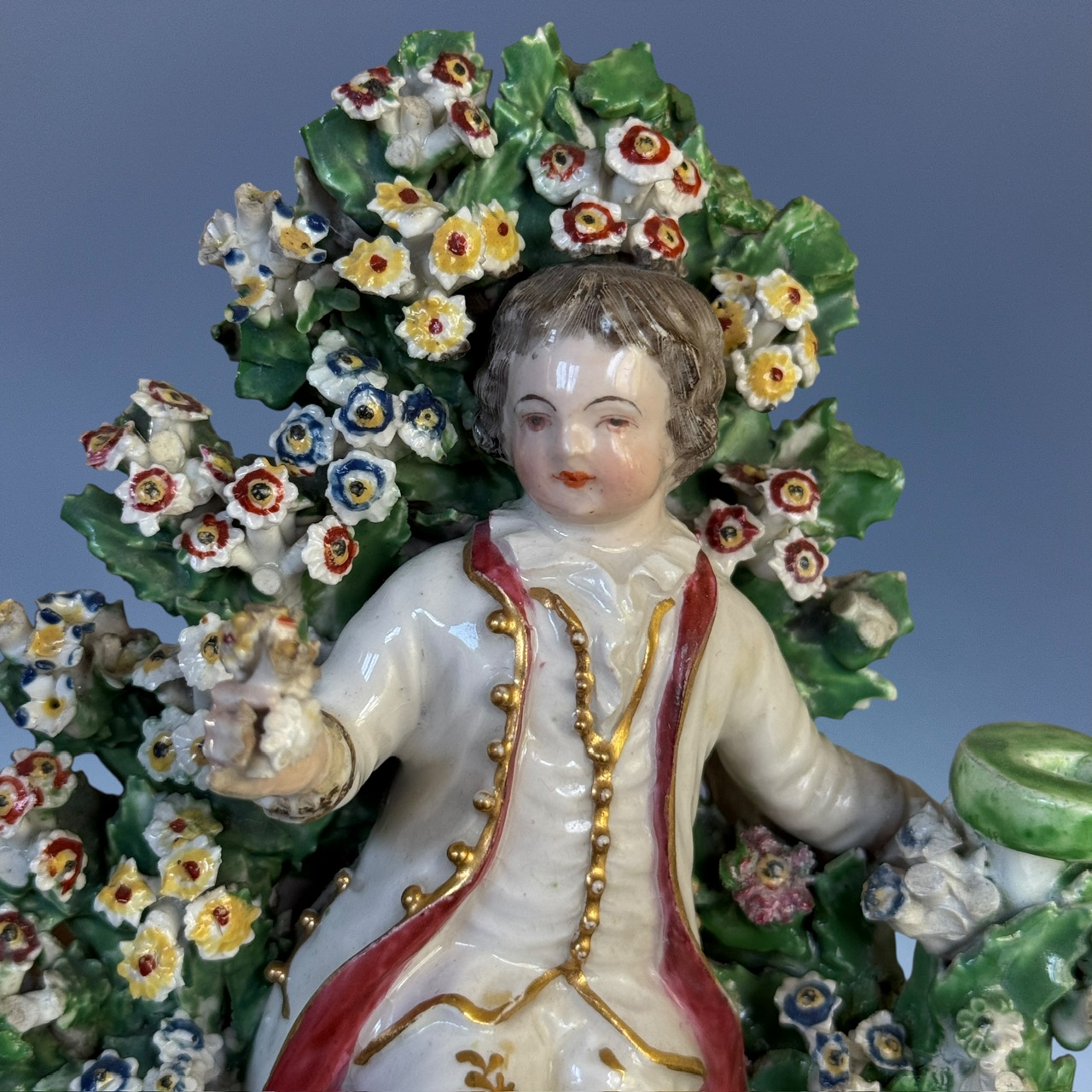 (Clearance) C18th DERBY Figure of a Boy with a Dog - Image 2