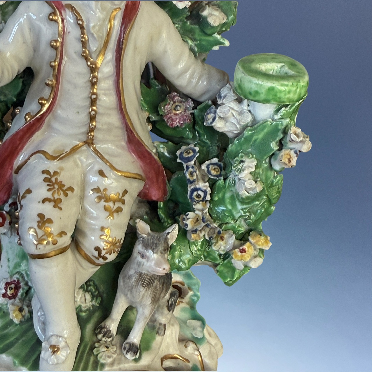 (Clearance) C18th DERBY Figure of a Boy with a Dog - Image 3