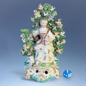 (Clearance) C18th DERBY Figure of a Girl with a Lamb