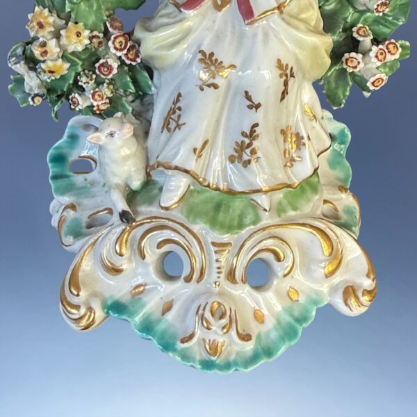 (Clearance) C18th DERBY Figure of a Girl with a Lamb - Image 5