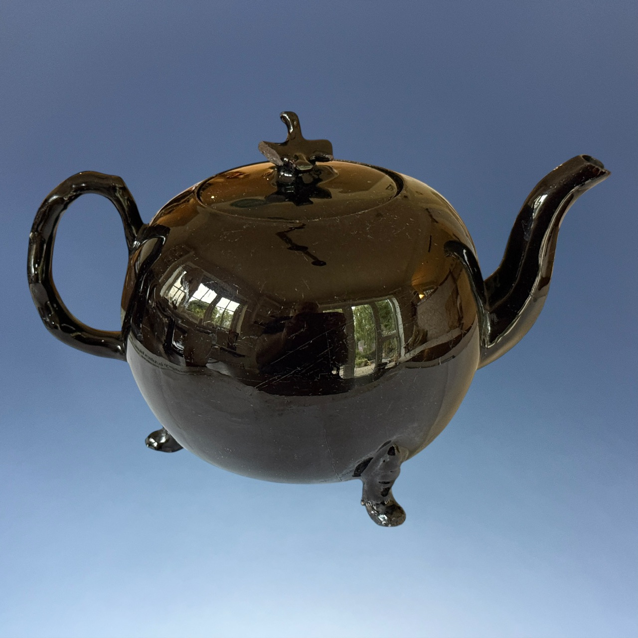 C18th Jackfield Pottery Teapot & Cover. - Image 8