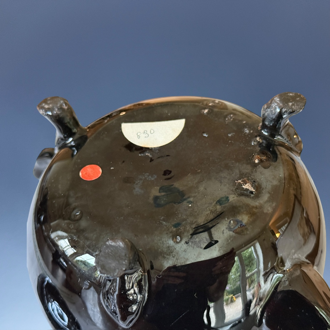 C18th Jackfield Pottery Teapot & Cover. - Image 4