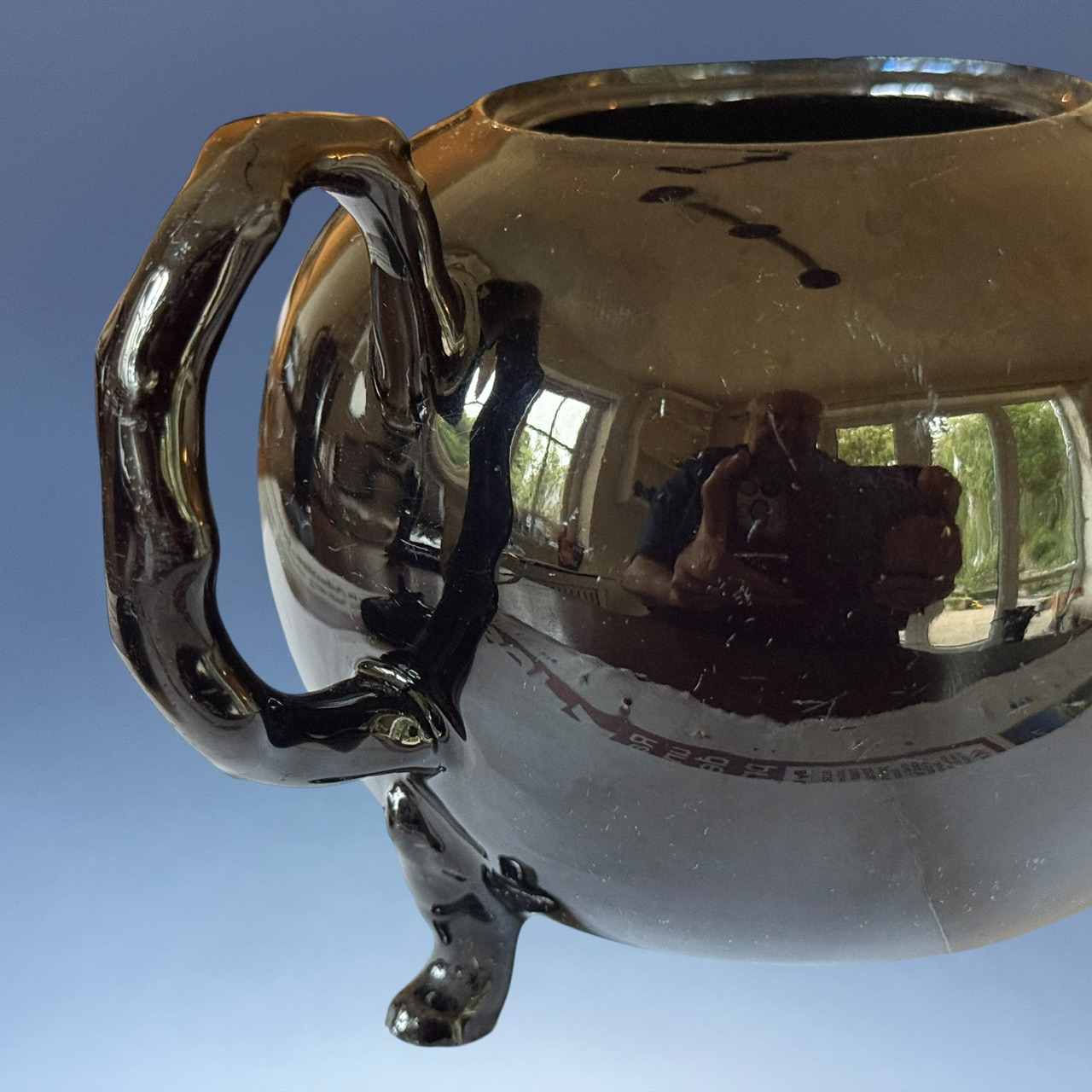 C18th Jackfield Pottery Teapot & Cover. - Image 3