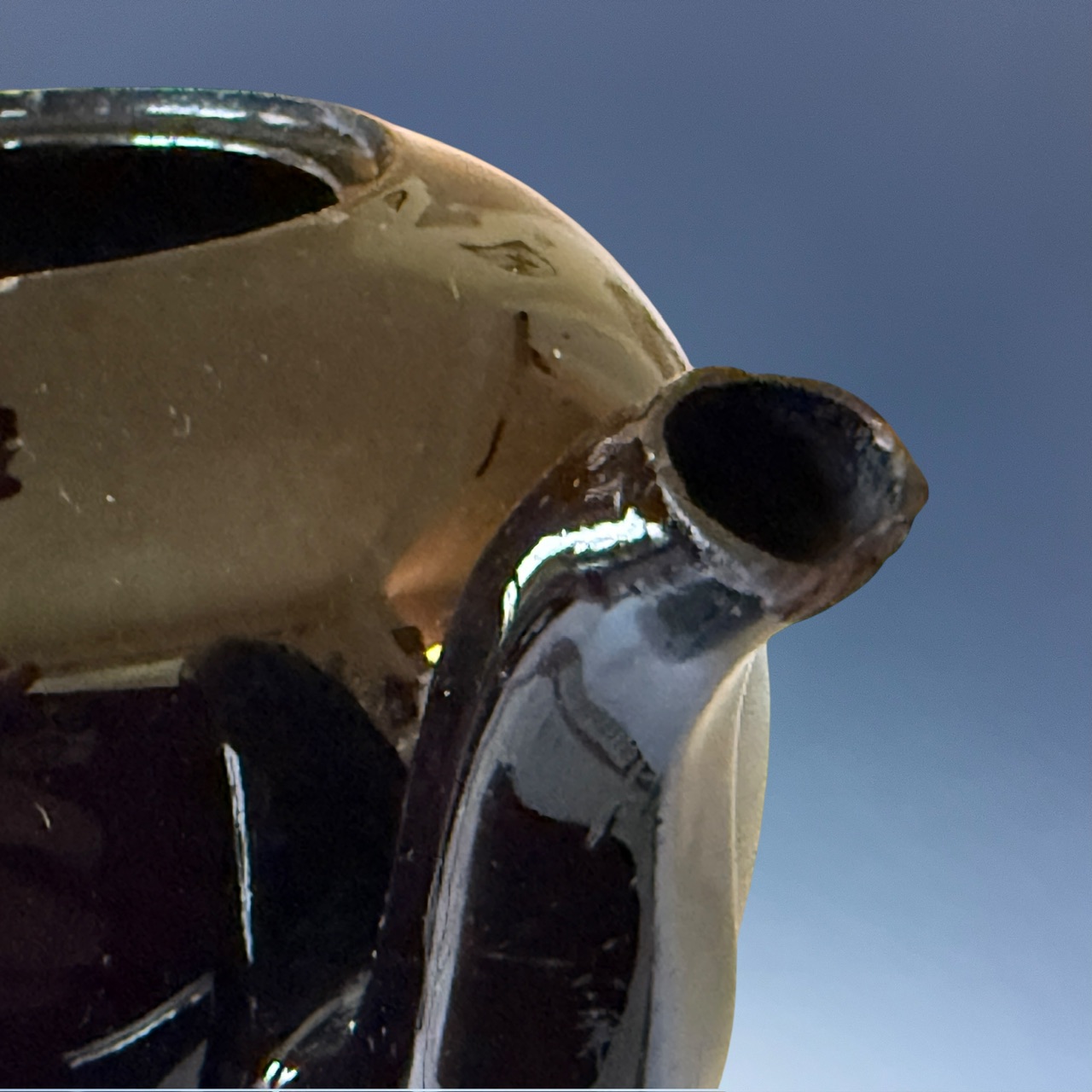 C18th Jackfield Pottery Teapot & Cover. - Image 2