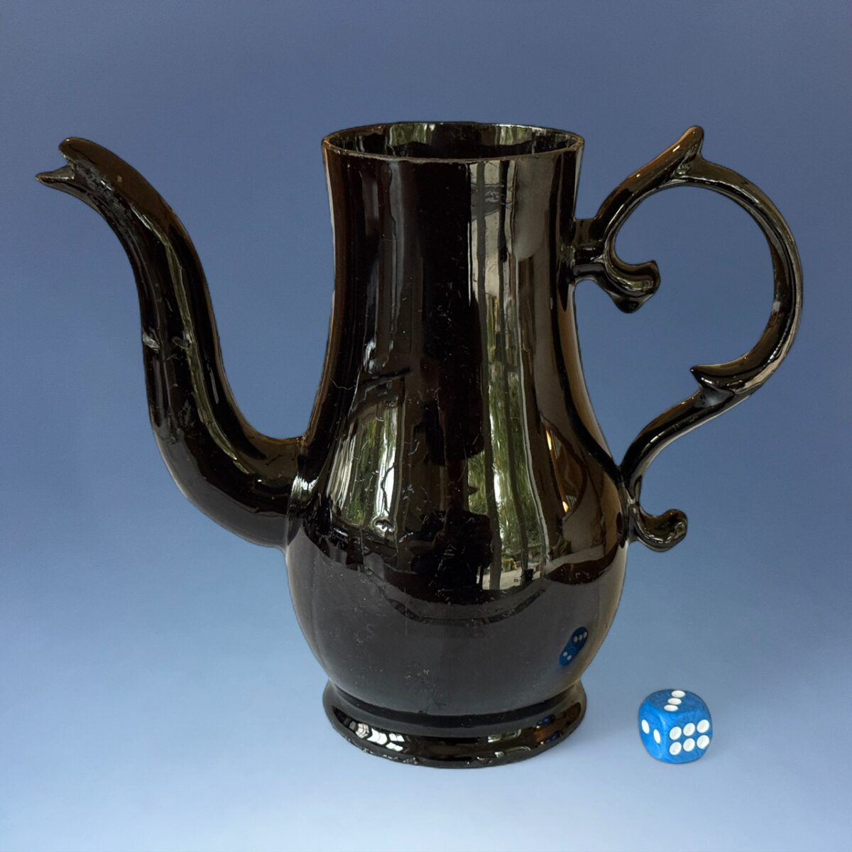 C18th Jackfield Pottery Small Coffee Pot (without lid)
