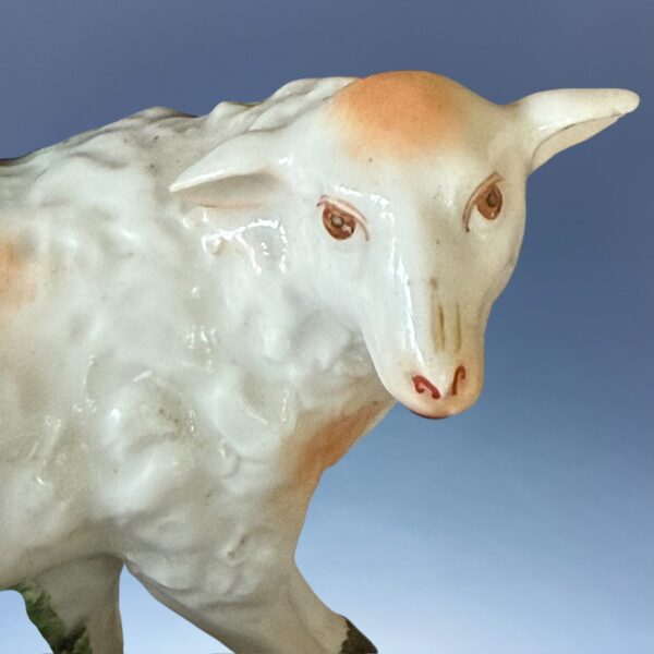 C18th DERBY Ewe & Lamb with Bocage. - Image 3