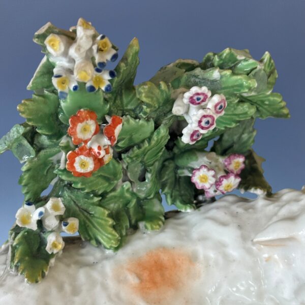 C18th DERBY Ewe & Lamb with Bocage. - Image 6
