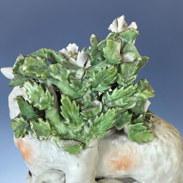 C18th DERBY Ewe & Lamb with Bocage. - Image 9