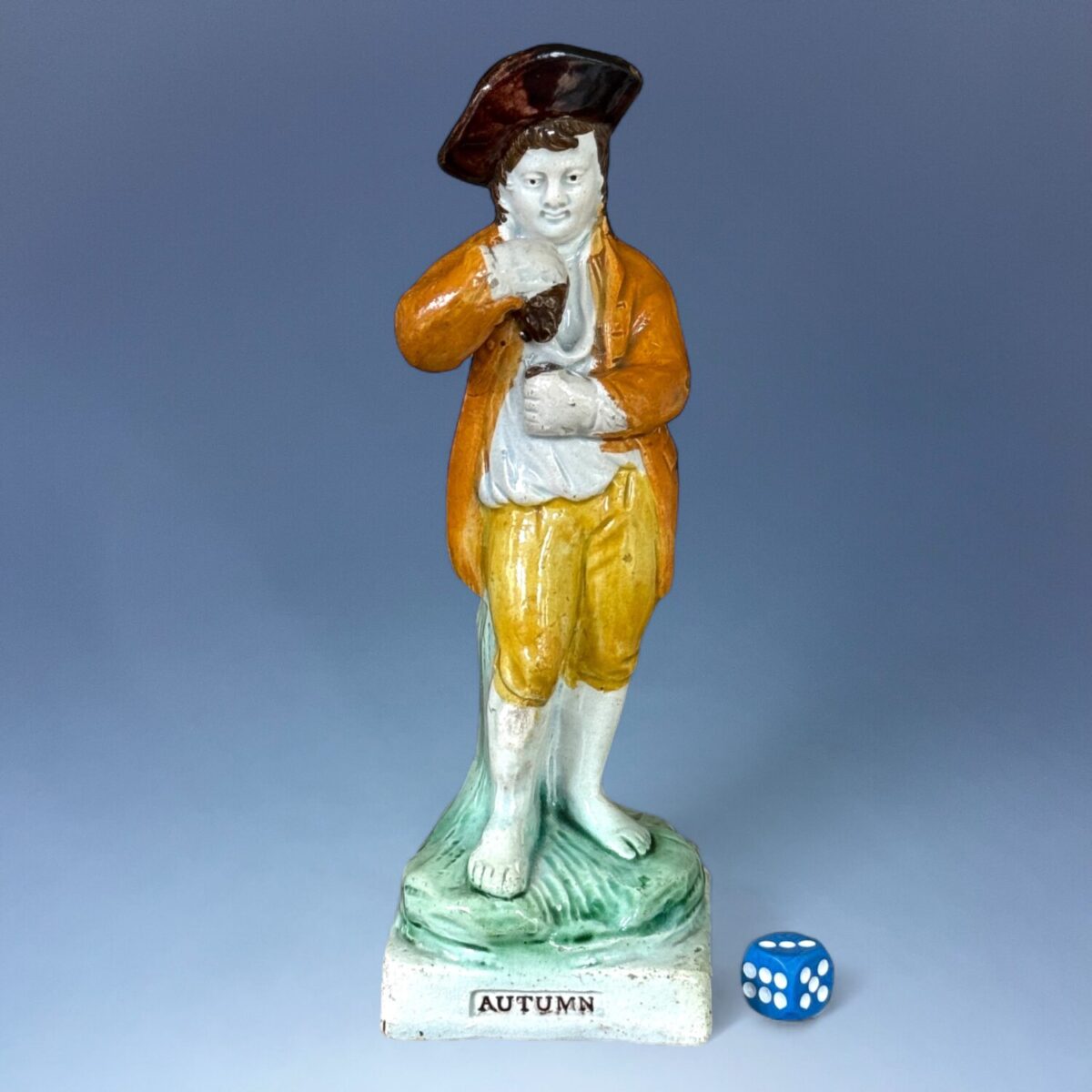 Early Staffordshire (Prattware) Figure of AUTUMN