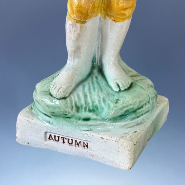 Early Staffordshire (Prattware) Figure of AUTUMN - Image 3
