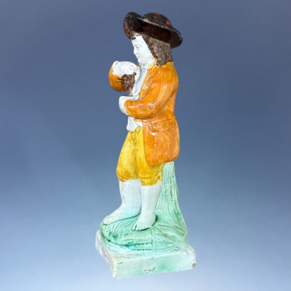 Early Staffordshire (Prattware) Figure of AUTUMN - Image 4