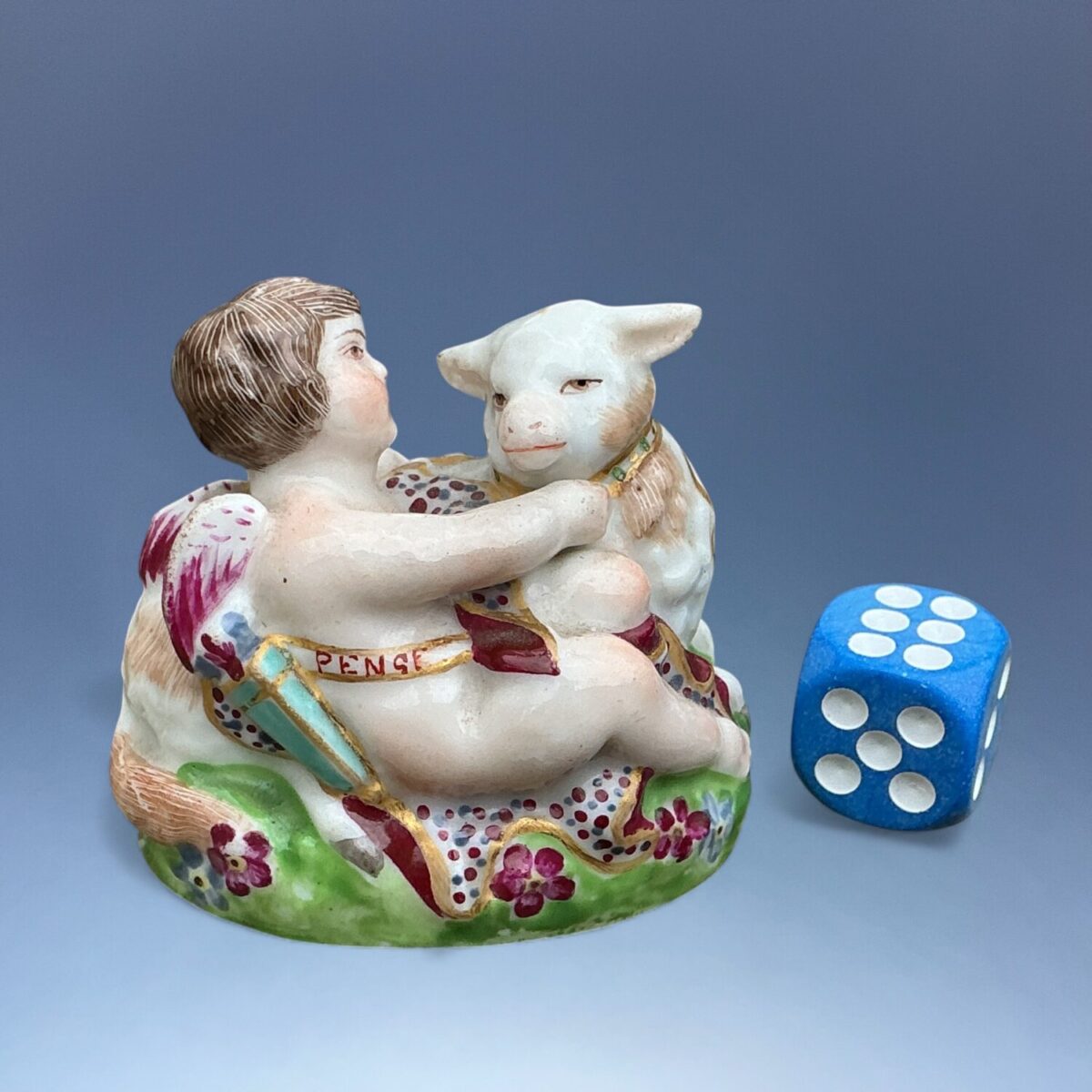 Chelsea Style Cupid & Lamb Bonbonniére, Samson of Paris.