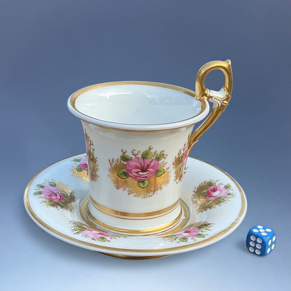 C19th Paris Porcelain CoffeeCup& Saucer.
