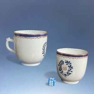 Pair of C18th Chinese Export Porcelain Coffee Cups