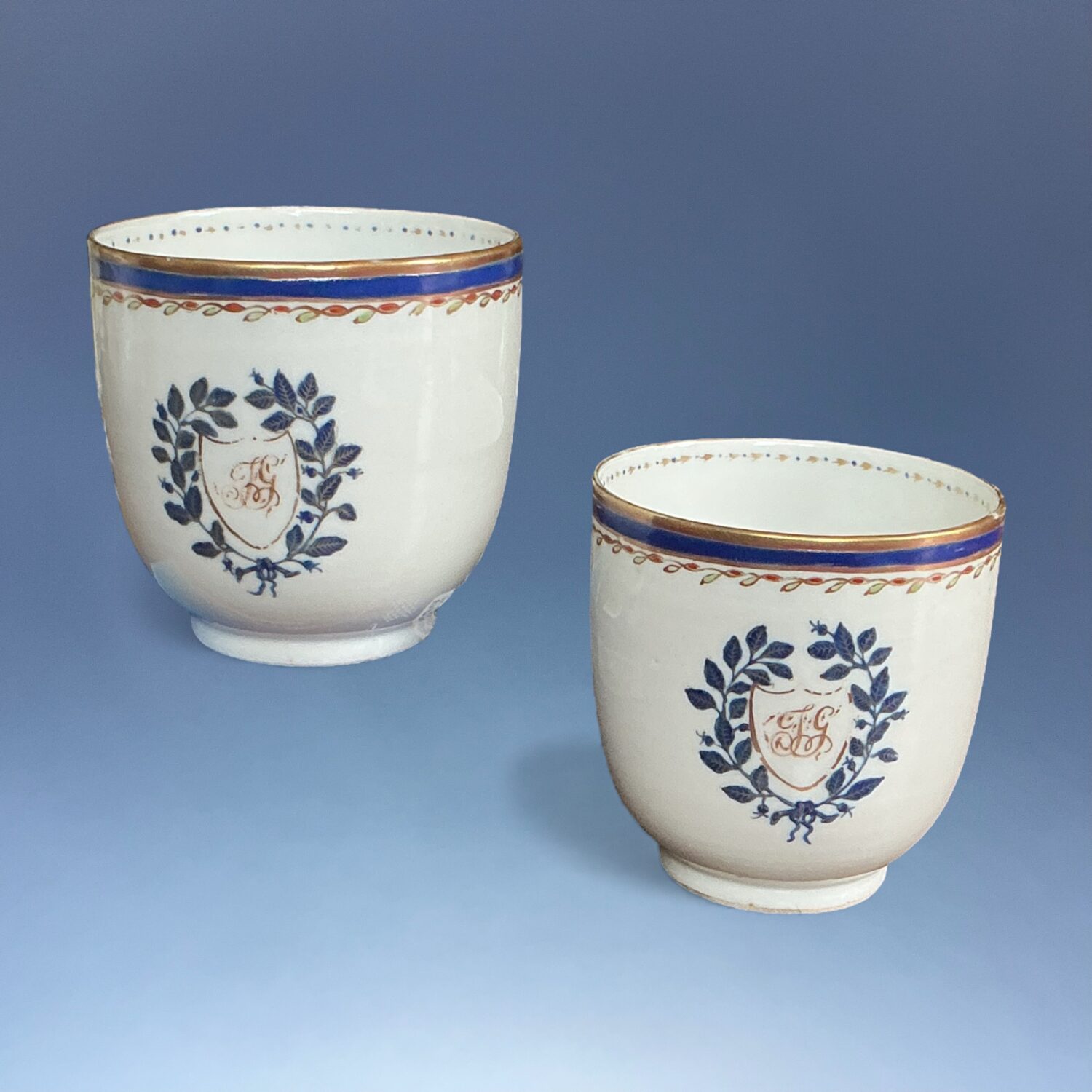 Pair of C18th Chinese Export Porcelain Coffee Cups - Image 9