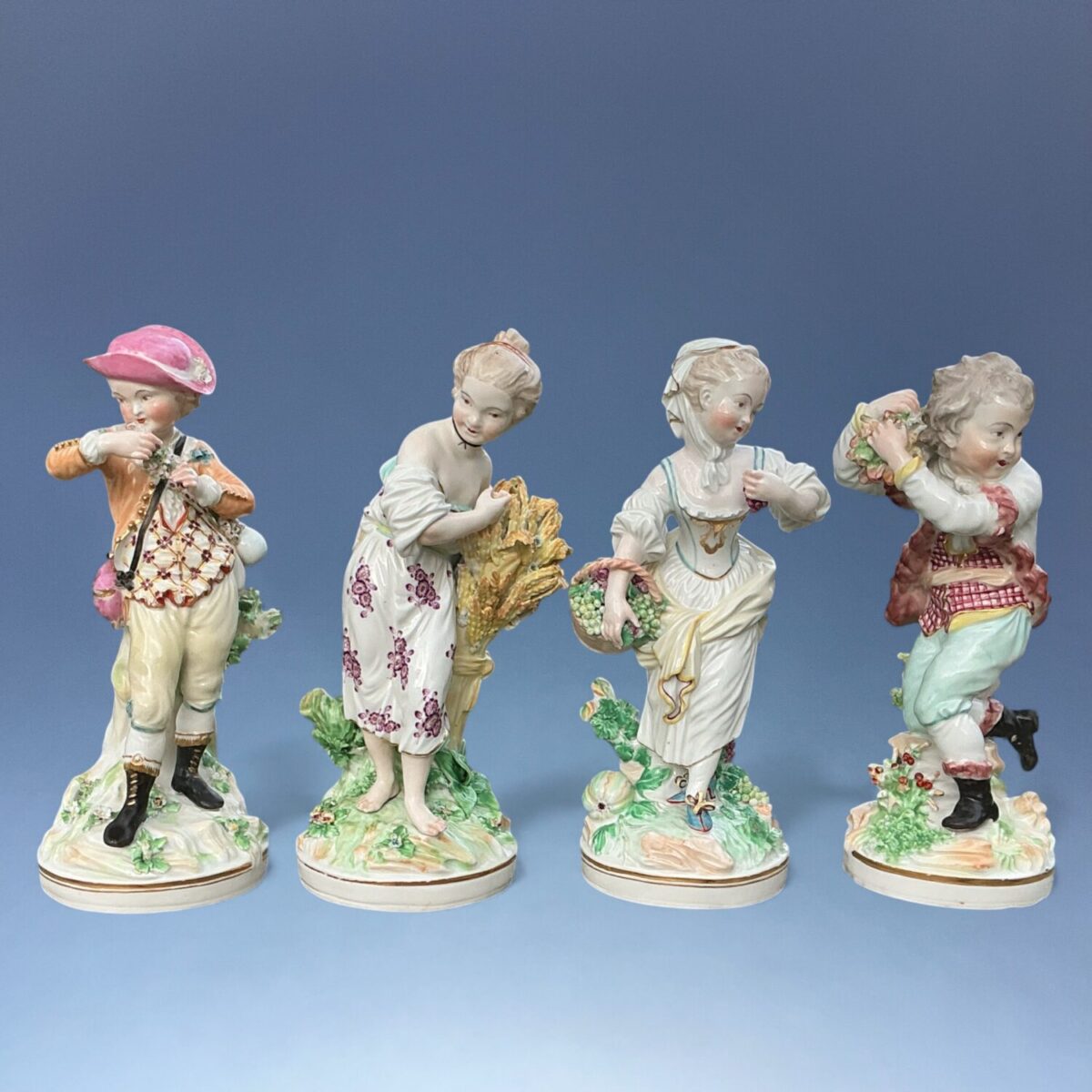 Set of Chelsea Derby Porcelain Figures –  ‘The French Seasons’