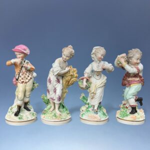 Set of Chelsea Derby Porcelain Figures - ‘The French Seasons’