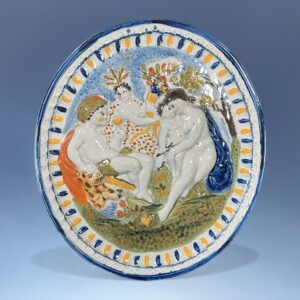 Early Pratt Ware Pottery Plaque - c1800