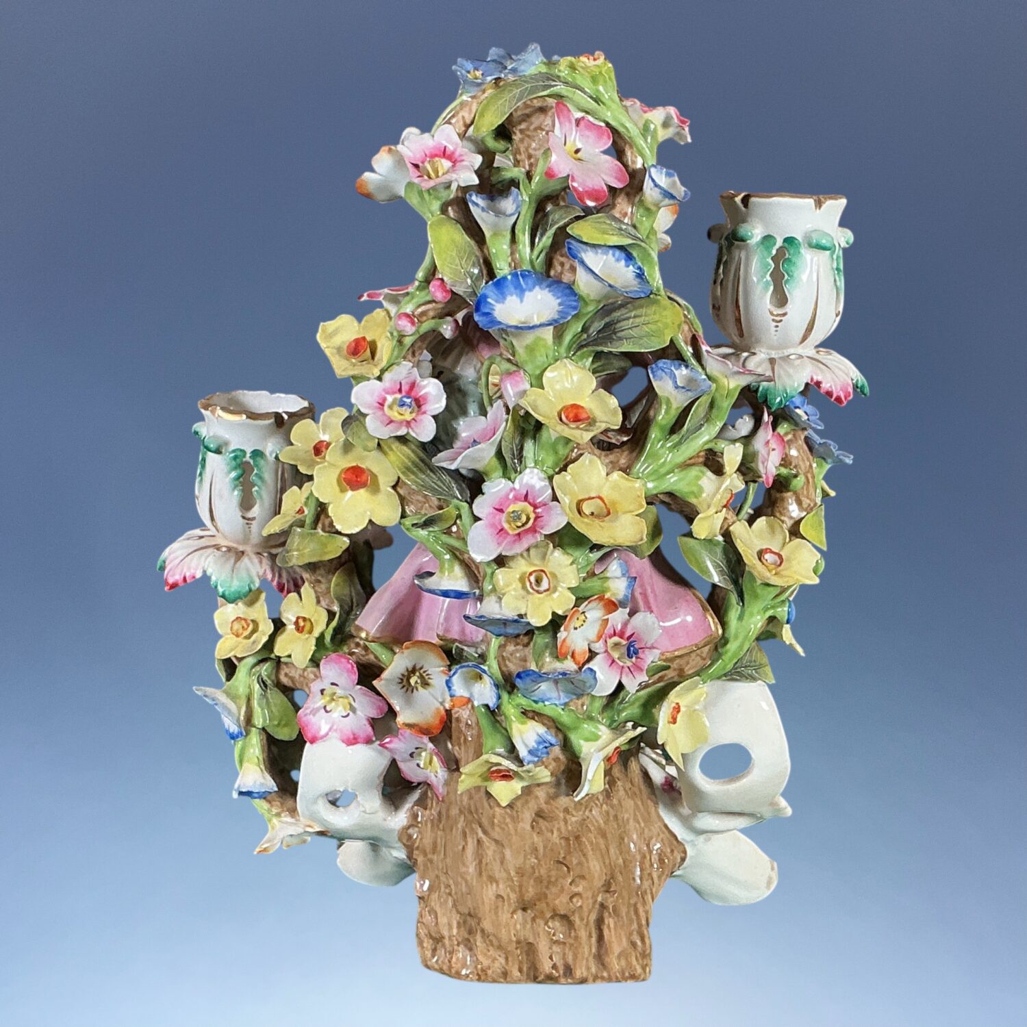 Pair of Derby Porcelain ‘Musician’ Candlesticks, - Image 2