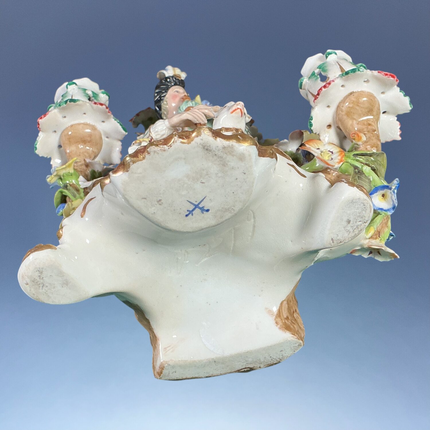 Pair of Derby Porcelain ‘Musician’ Candlesticks, - Image 9