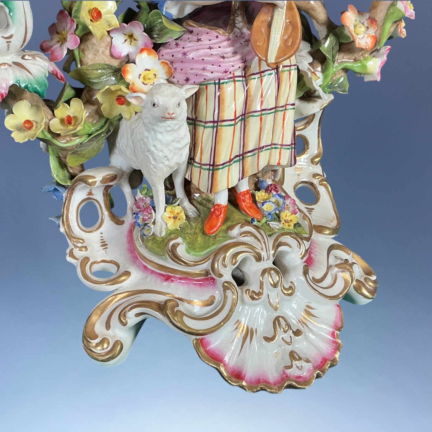 Pair of Derby Porcelain ‘Musician’ Candlesticks, - Image 7