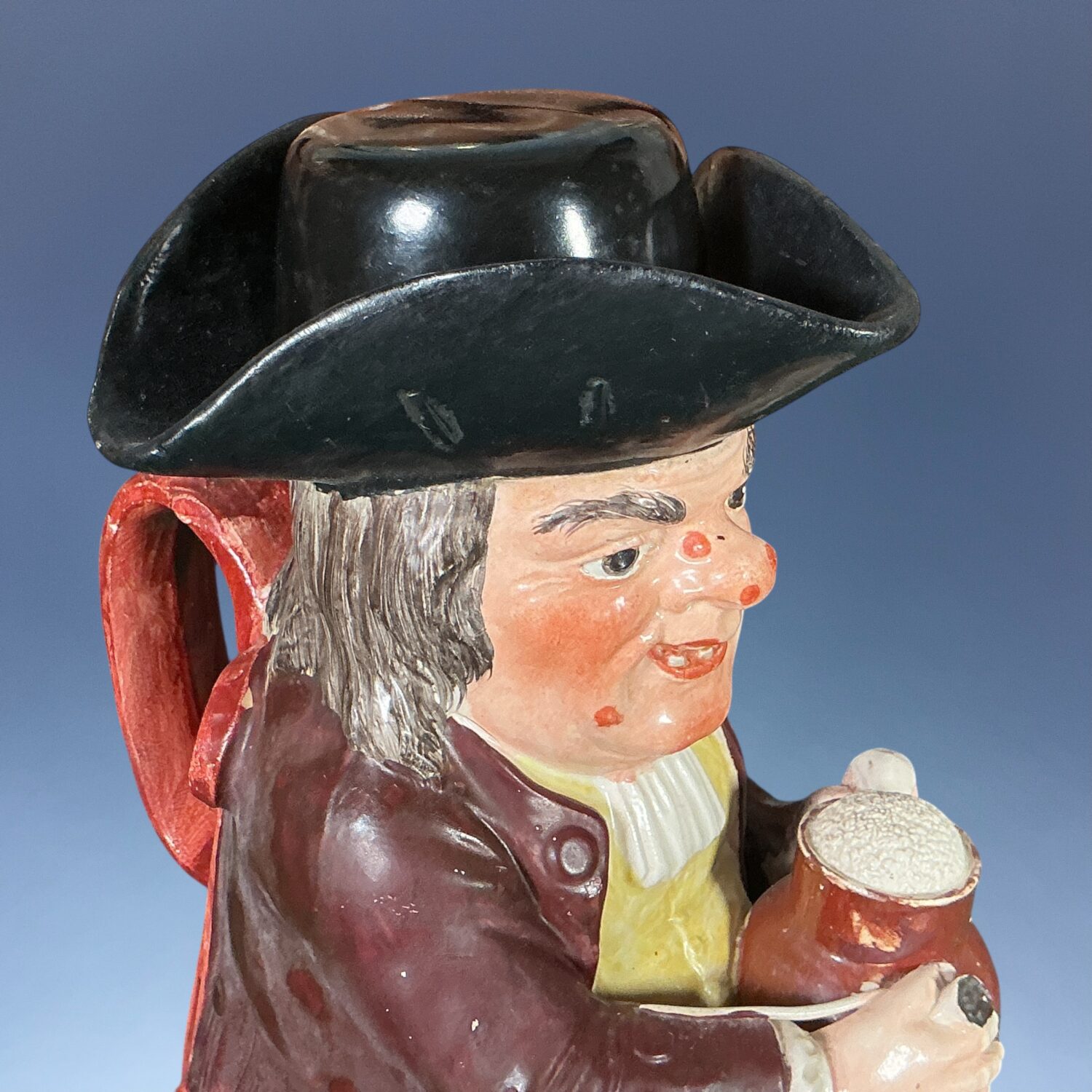 Early Staffordshire Pottery Toby Jug - J Neale type, with a Lid. - Image 2