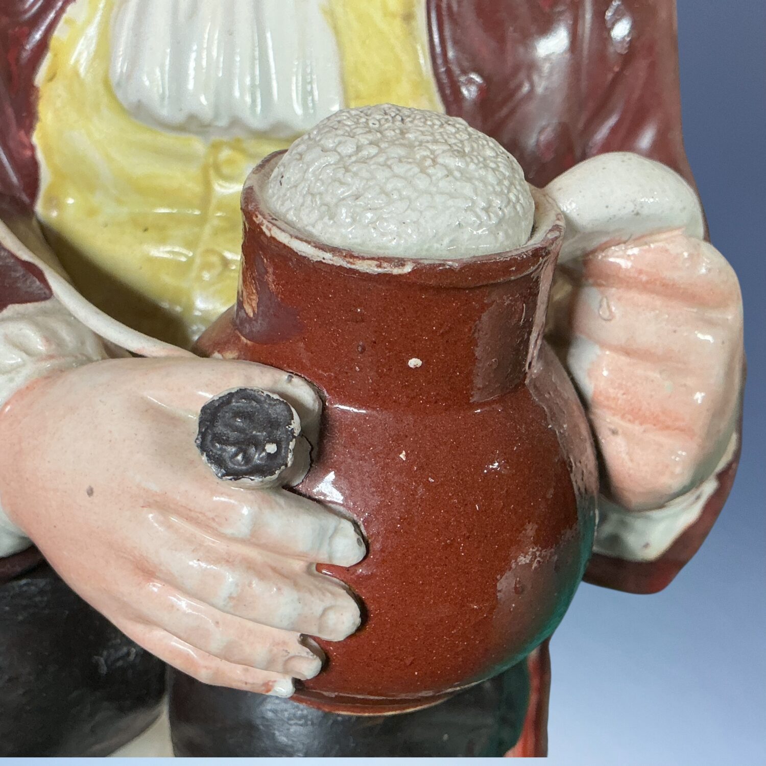 Early Staffordshire Pottery Toby Jug - J Neale type, with a Lid. - Image 5