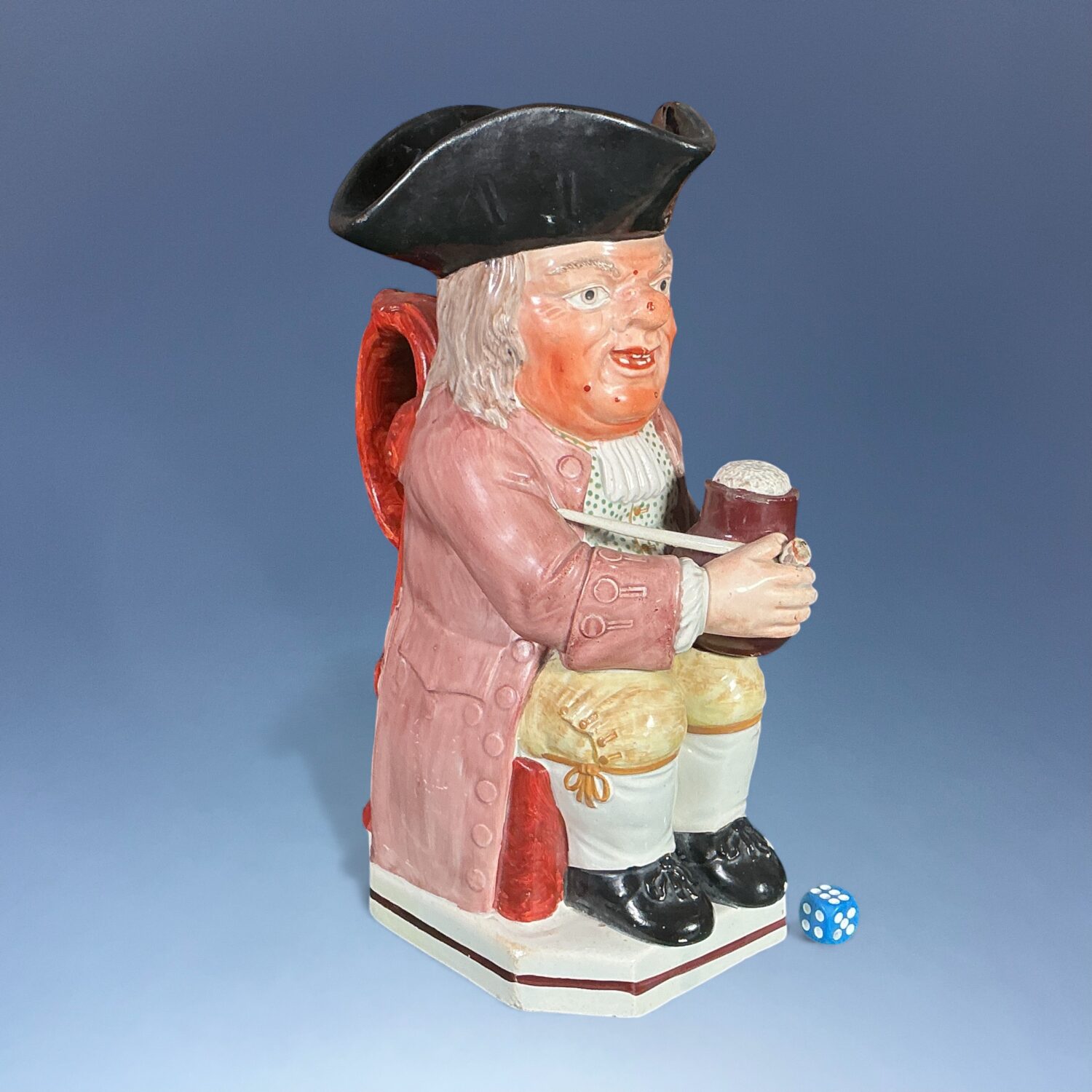 Early Staffordshire Pottery Toby Jug.