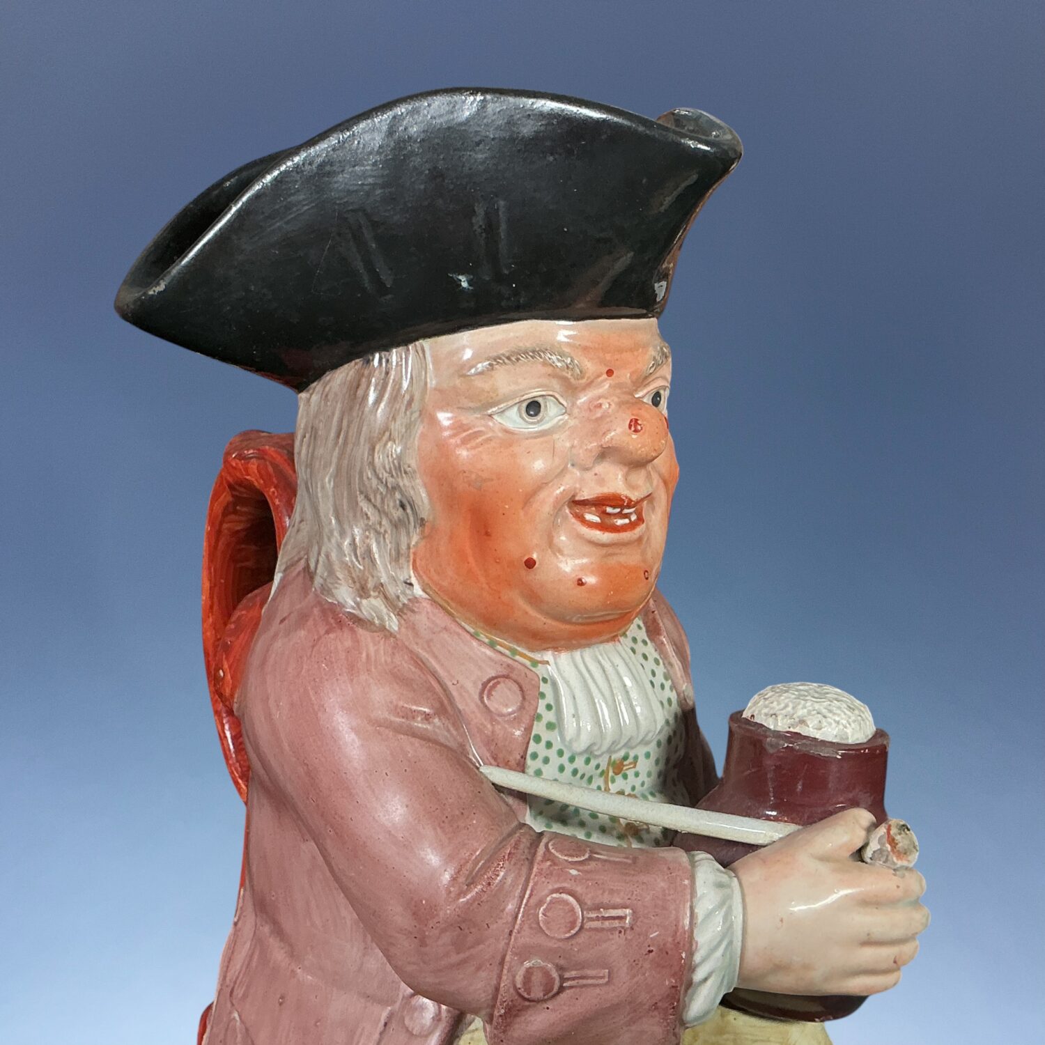 Early Staffordshire Pottery Toby Jug. - Image 3