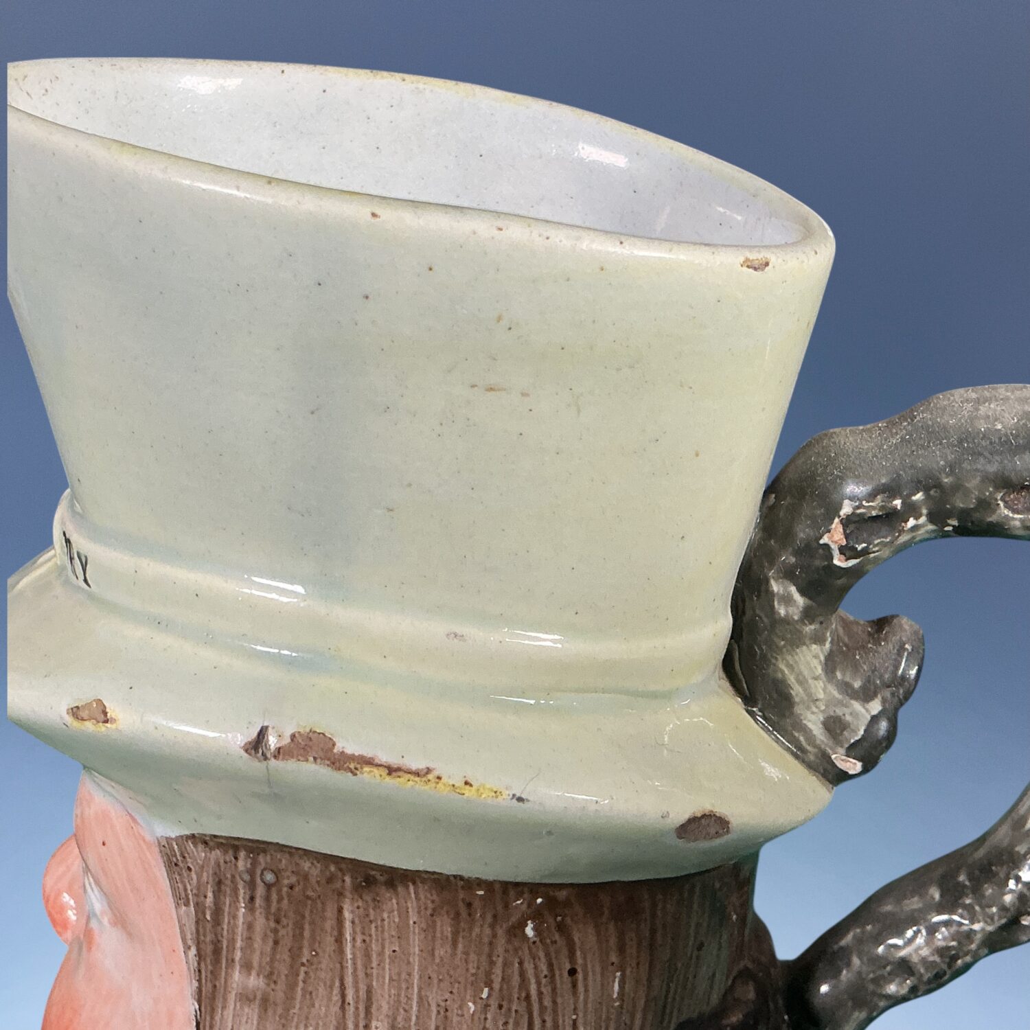 Early C19th Staffordshire Pottery John Liston - Paul Pry Mug. - Image 6