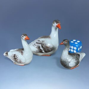 Meissen Porcelain Miniature - Family of Geese