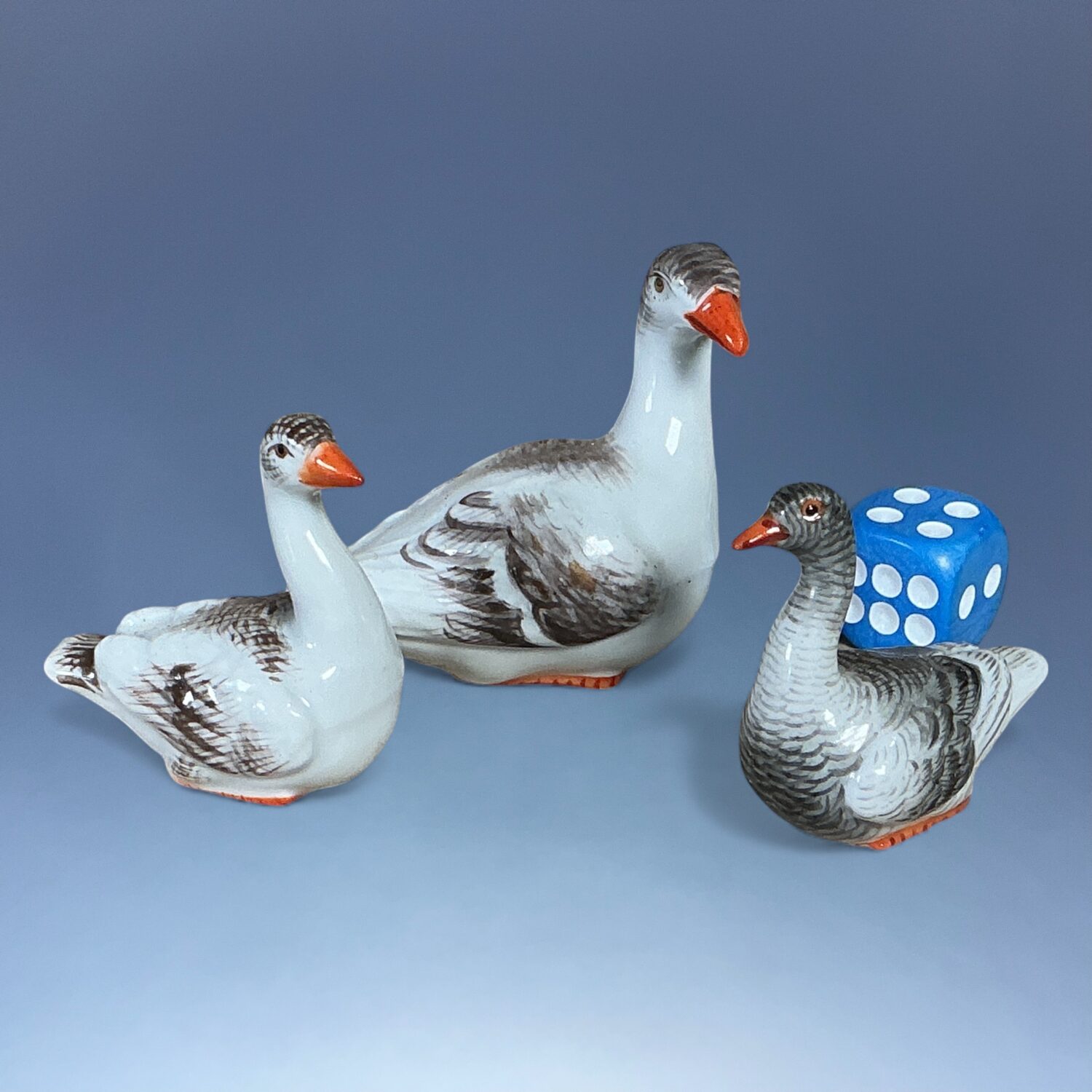 Meissen Porcelain Miniature - Family of Geese