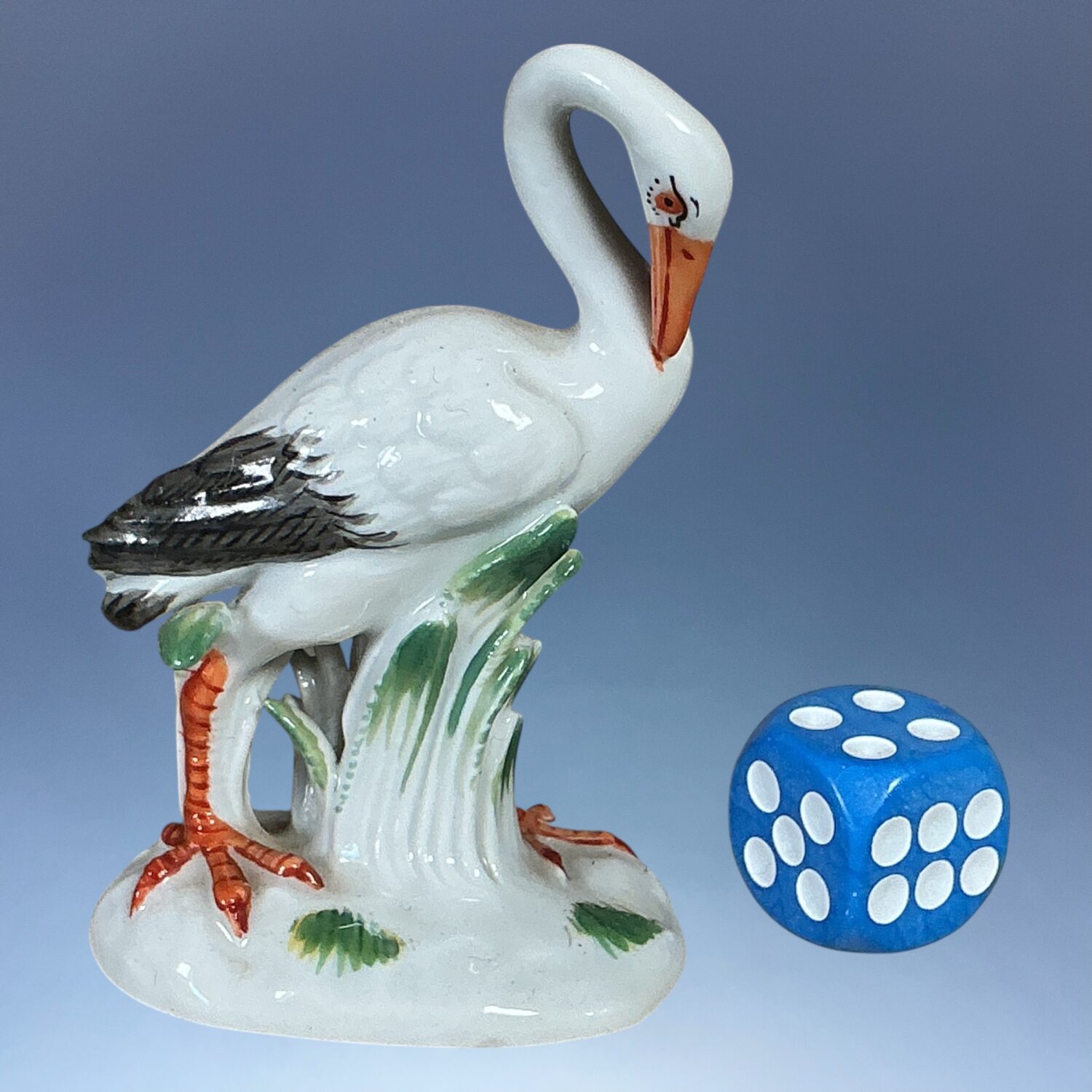 Meissen Porcelain Miniature - Stork. - Image 2