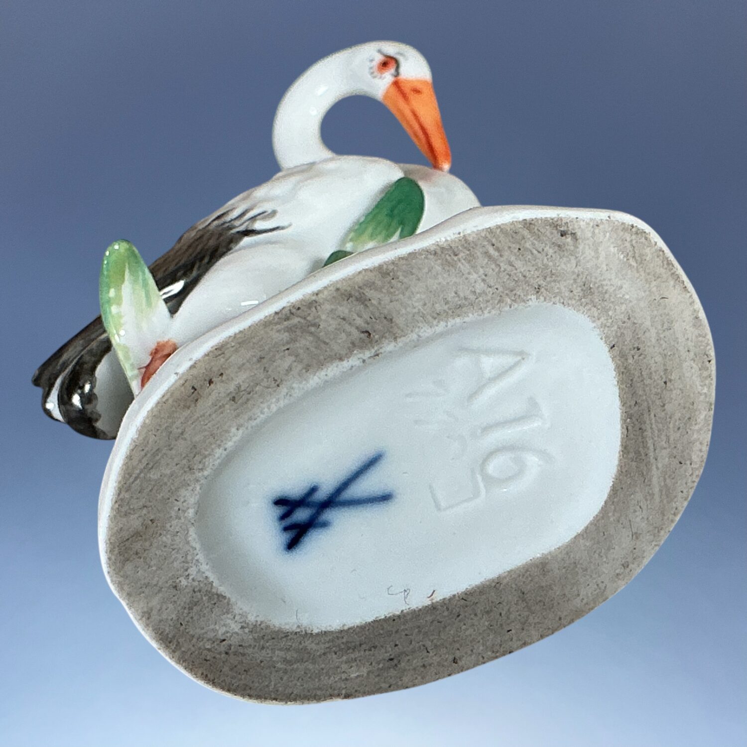 Meissen Porcelain Miniature - Stork. - Image 4