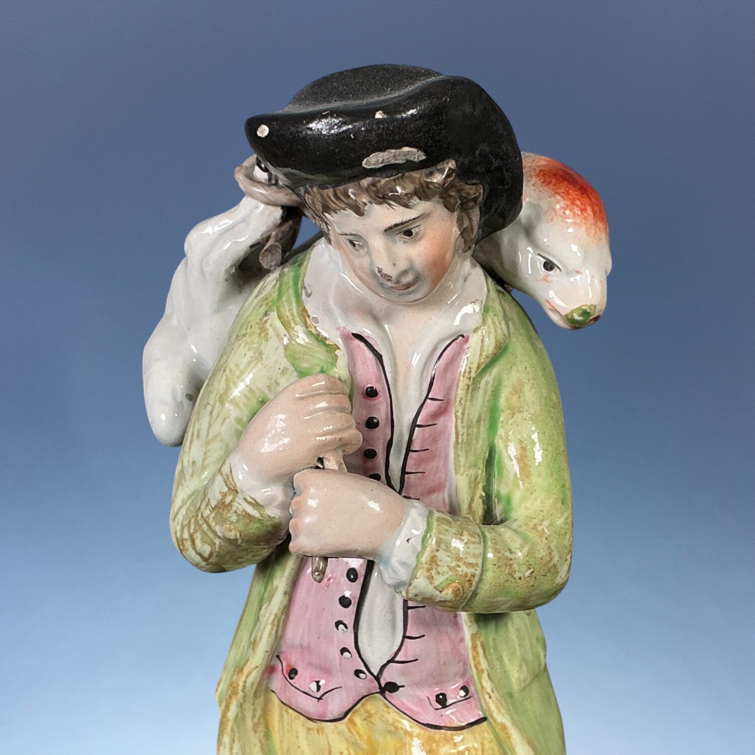 Staffordshire Pearlware Figure of The Lost Sheep. - Image 2