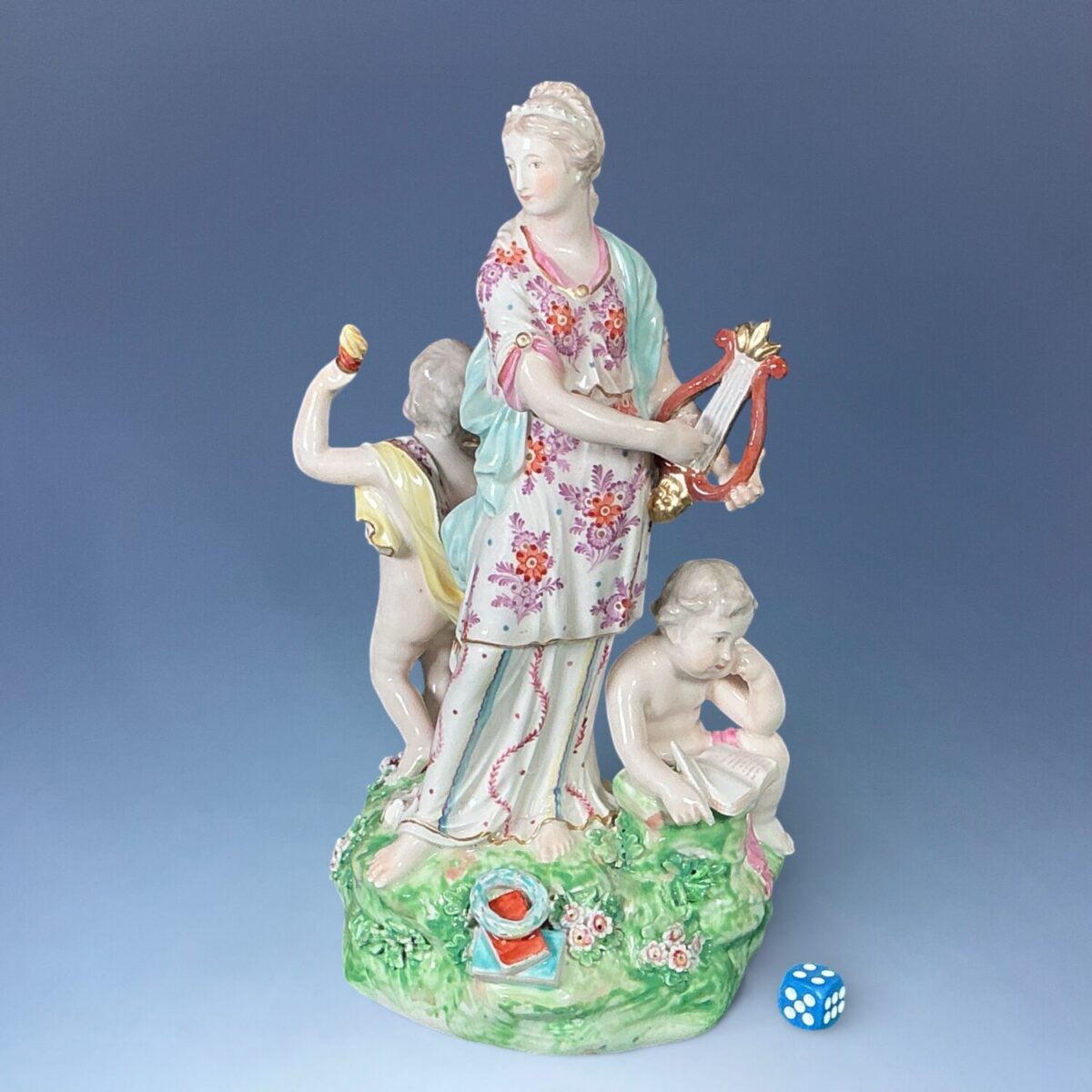 C18th Derby Porcelain Figure of Calliope