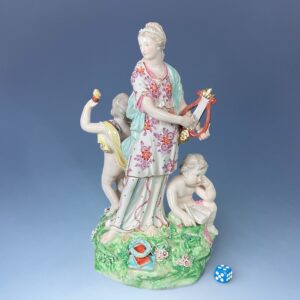 C18th Derby Porcelain Figure of Calliope