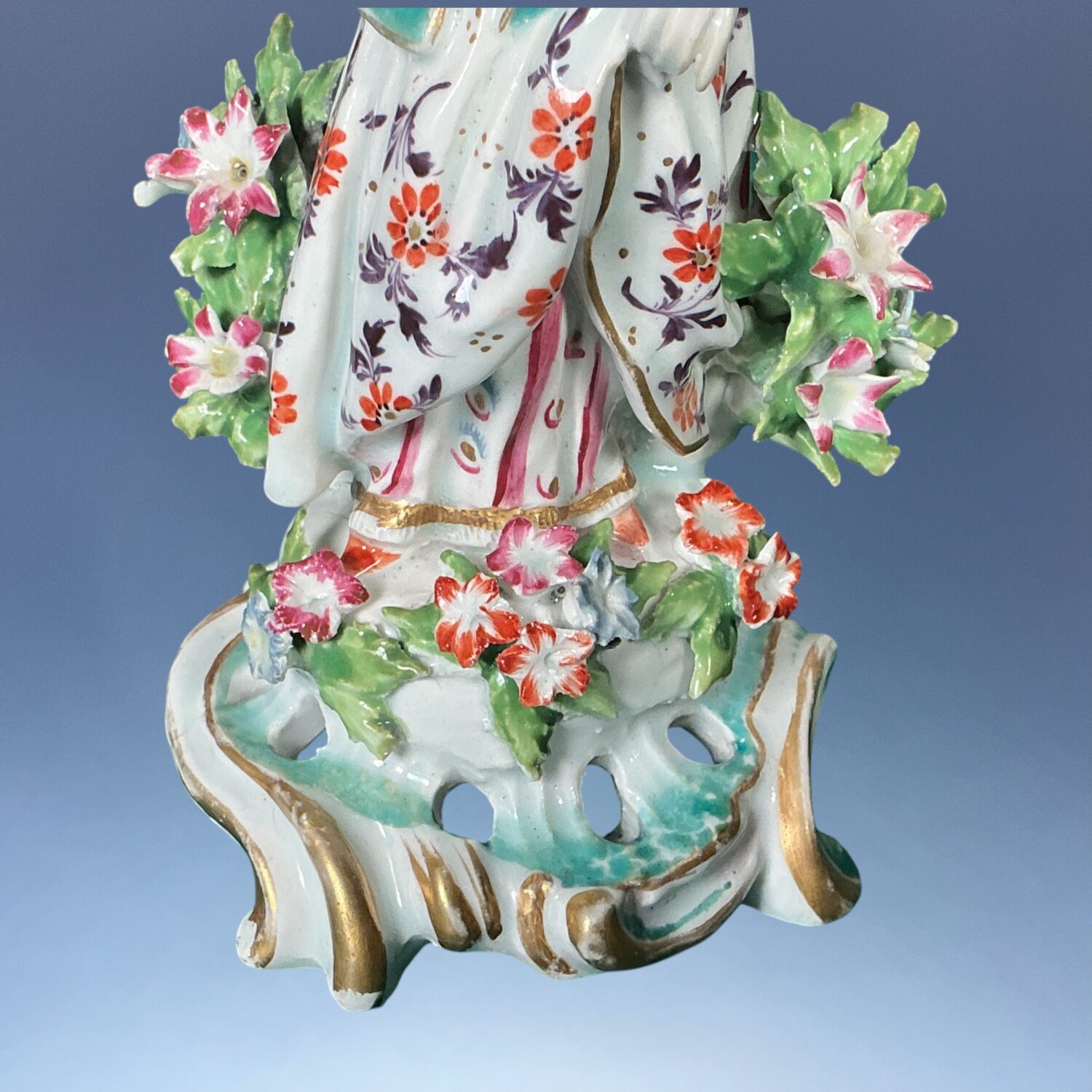 C18th Bow Porcelain Figure of a Flower Girl, c1765 - Image 4