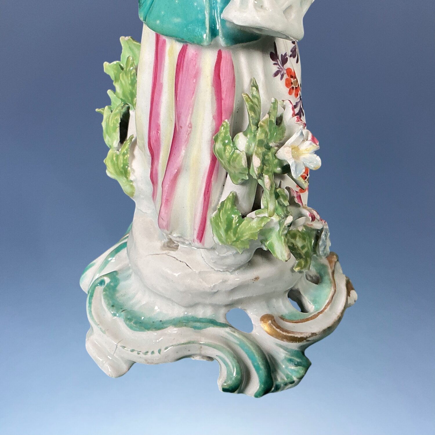 C18th Bow Porcelain Figure of a Flower Girl, c1765 - Image 7