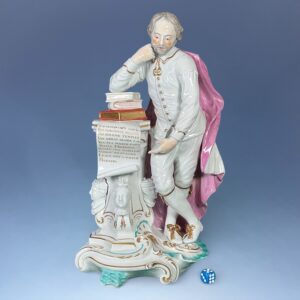 C18th Derby Porcelain Large Figure of William Shakespeare.
