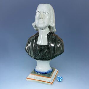 Early English Pottery Bust of Rev John Wesley.