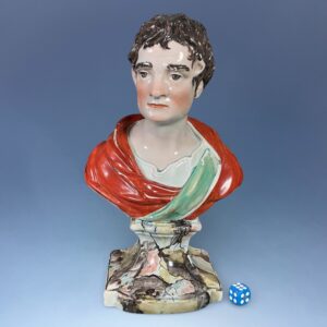 Early Staffordshire Pottery Bust of Sir Isaac Newton.
