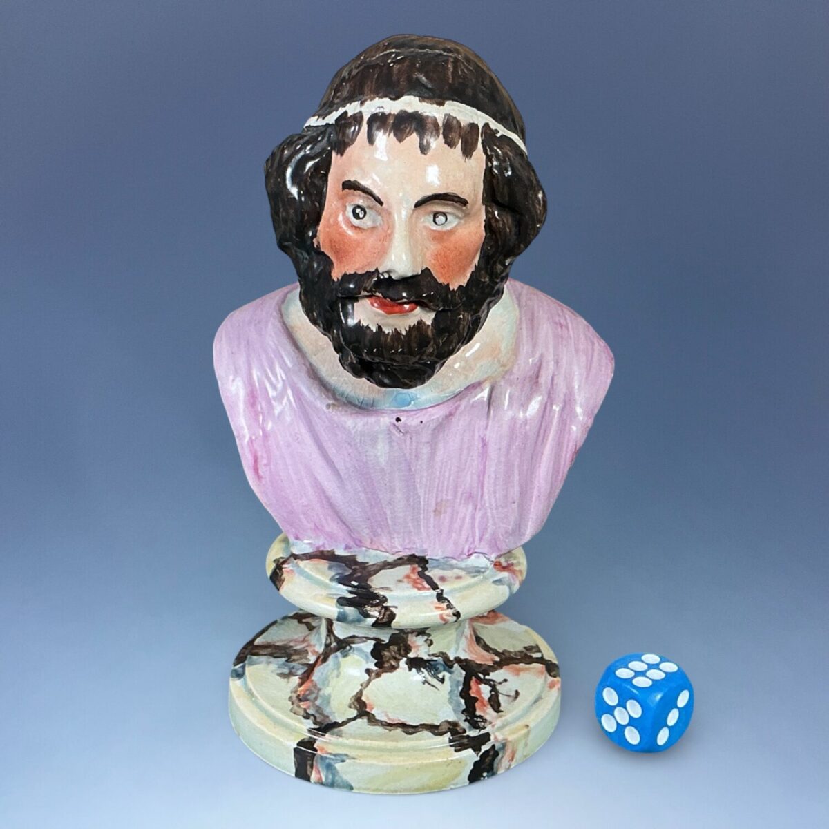 Early Staffordshire Pottery Portrait Bust of Homer