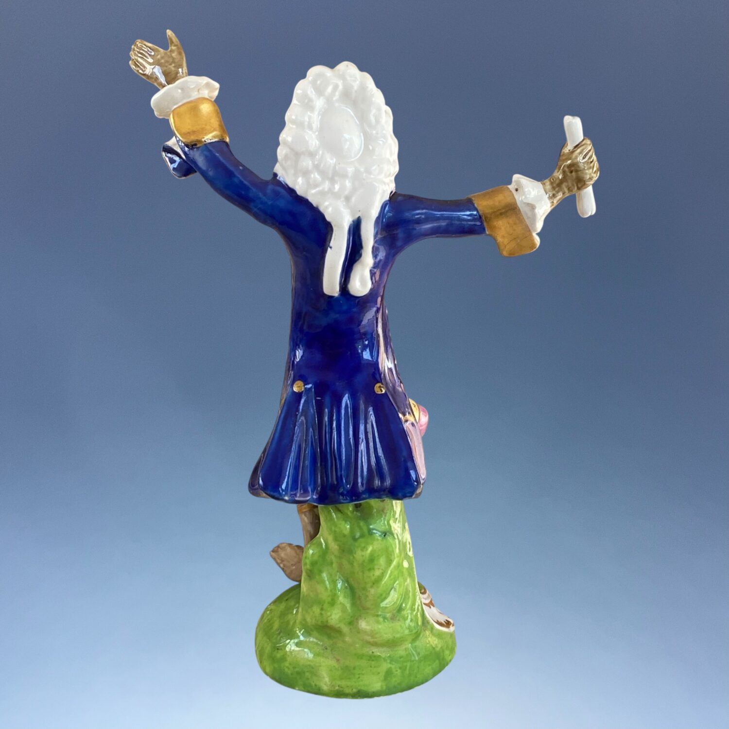 Rare Staffordshire Porcelain Monkey Band Figure - The Conductor - Image 2